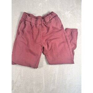 PACT Women’s 100% Organic Cotton Jogger Sweatpants Size Small Burgundy Berry
